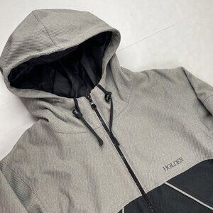 Holden Hooded Full Zip Ski Jacket Men’s S Fleece Lined Vent Zipped Pits Light